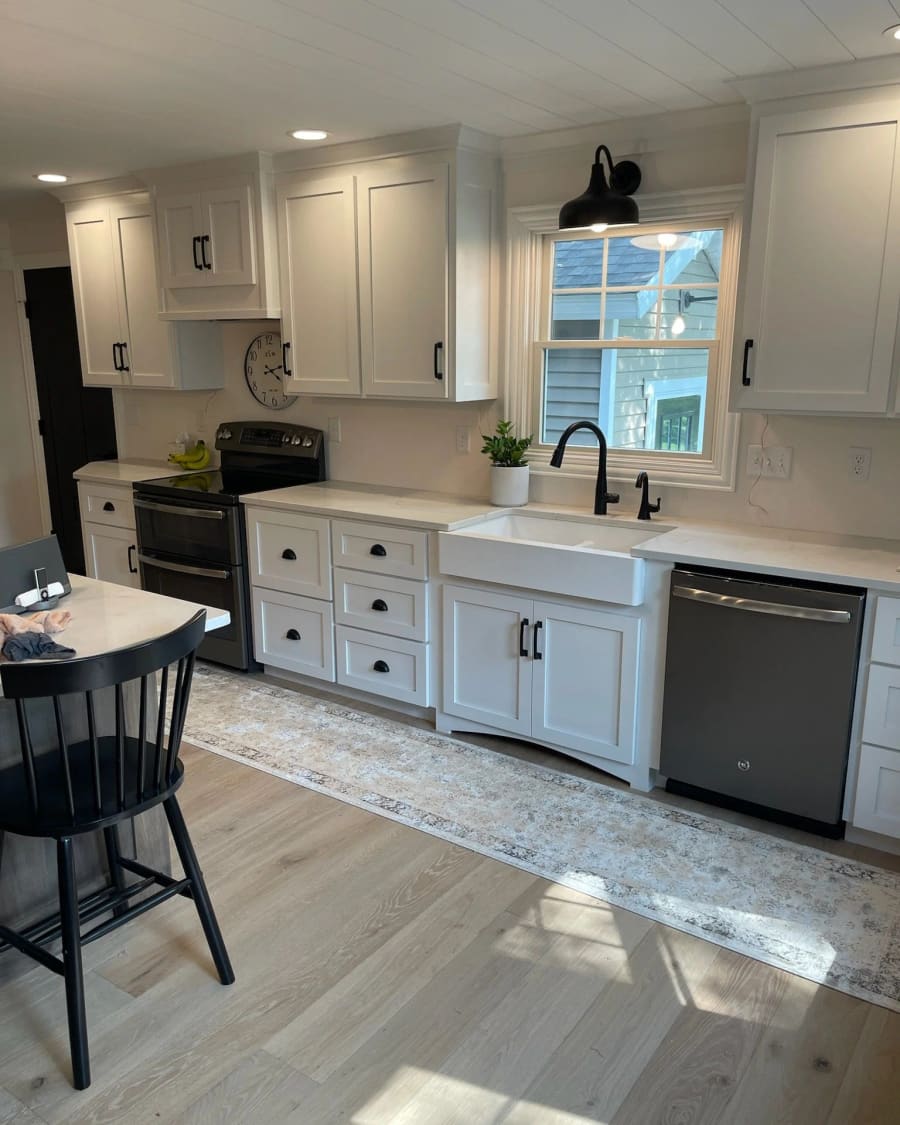 Renovated kitchen with new cabinetry
